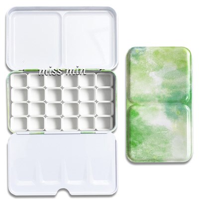 Starry Watercolor/Oil/ Acrylic Paints Tins Box Empty Palette