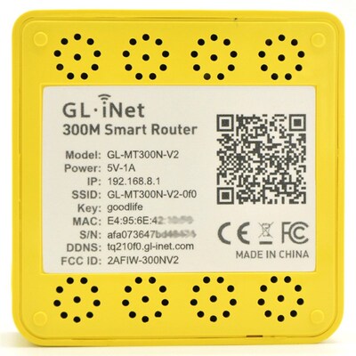 GL.iNet GL-MT300N-V2 MT7628NN 300Mbps Wireless Mini WiFi Rou