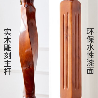 韩家宜实木衣帽架落地卧室挂衣架单杆衣服架子家用简约现代挂包架