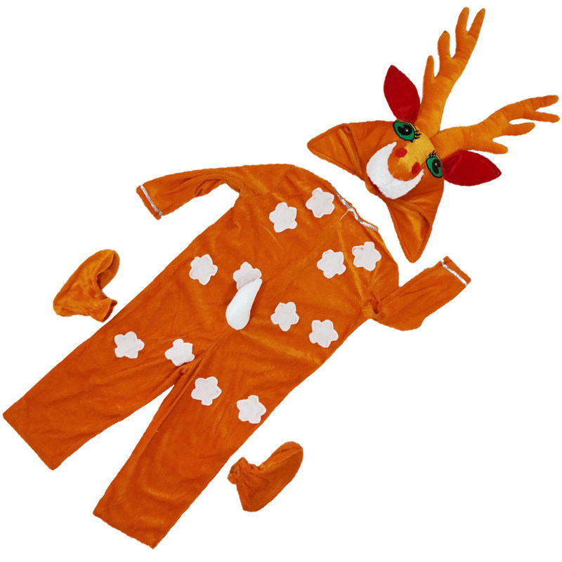 圣诞节儿童动物表演服装小鹿驯鹿梅花鹿演出服幼儿园麋鹿舞蹈服饰