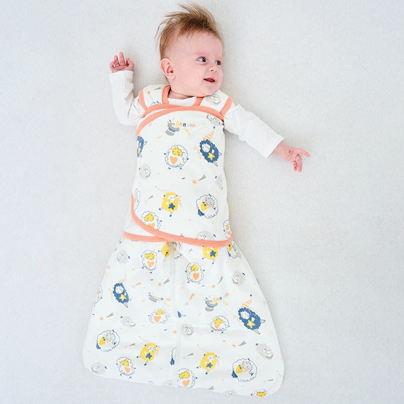防惊跳睡袋新生婴儿襁褓包巾包被初生宝宝春秋夏薄款睡袋抱被