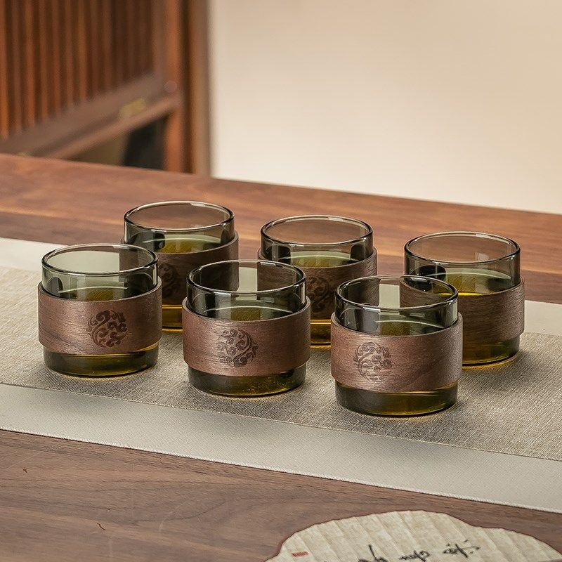 玻璃茶杯套装功夫茶杯隔热防烫品茗杯茶盏茶具家用喝茶小茶杯,餐饮具,茶杯,淘宝优惠券,粉丝福利购,淘宝优惠卷