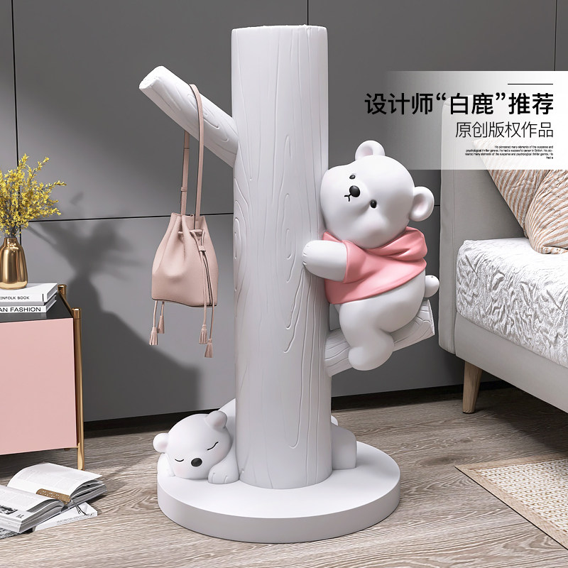 大型熊客厅落地摆件家居饰品电视柜玄关衣帽架收纳乔迁新居礼品,家居饰品,落地摆件,淘宝优惠券,粉丝福利购,淘宝优惠卷