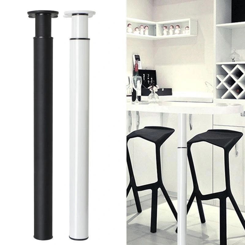 可折叠桌腿支架可伸缩不锈钢可调节吧台支撑柱升降脚电脑办公桌腿