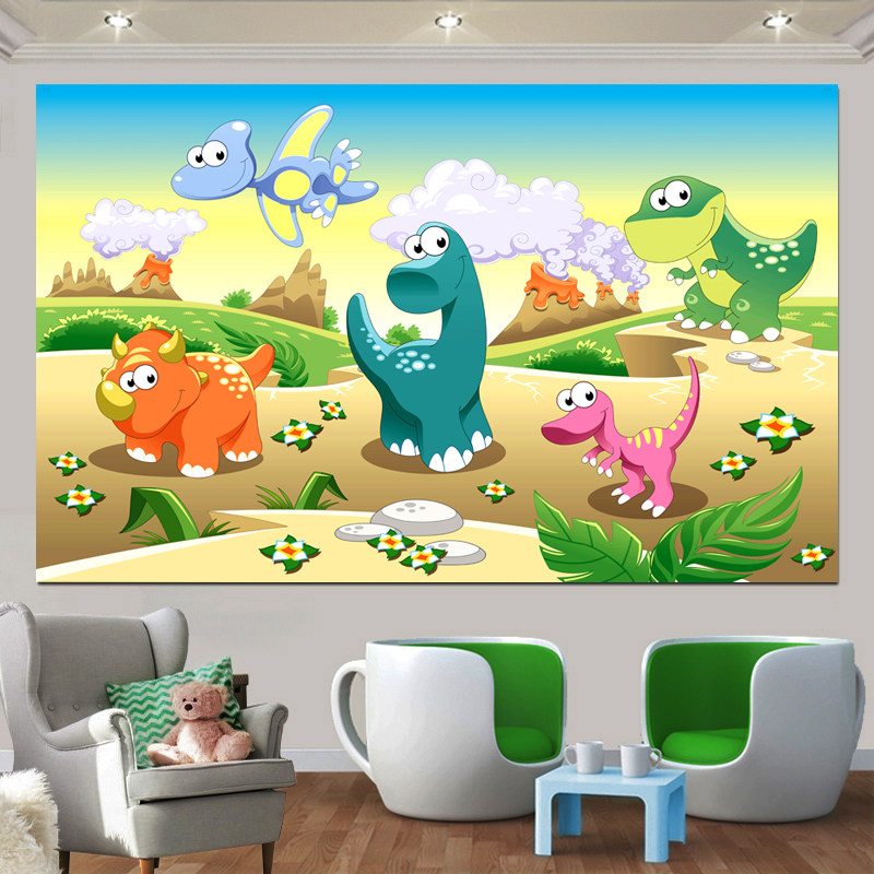 儿童画壁儿自粘装纸壁画房间海报牀头画卡通动漫幼饰园壁贴画