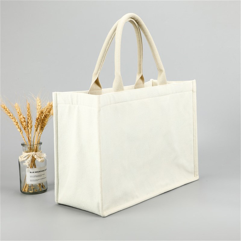 帆布麻布购物袋手提单肩文艺空白袋子购物袋定制LOGOY环保手袋开