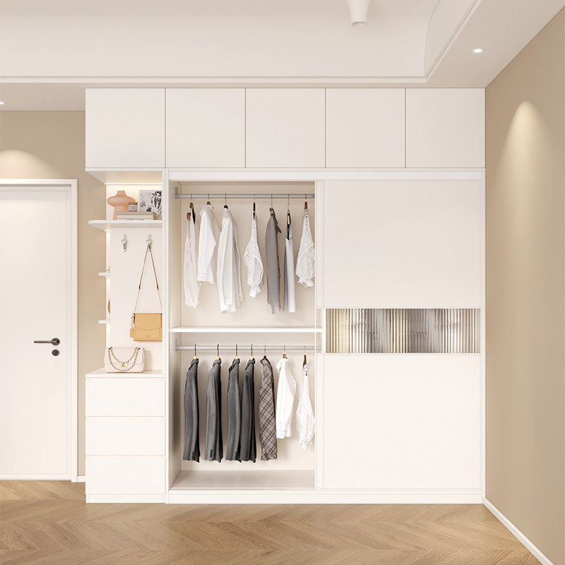 推拉门衣柜家用卧室转角柜一门到顶实木定制移门衣橱大容量储物柜,住宅家具,独立衣柜,淘宝优惠券,粉丝福利购,淘宝优惠卷