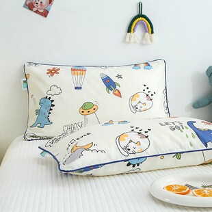 儿童枕套纯棉全棉一对装家用2023新款40x60宝宝枕头内胆套装30x50