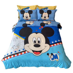 纯棉四件套2021年新款t春秋网红床单夏天一米二床笠三件套卡通可