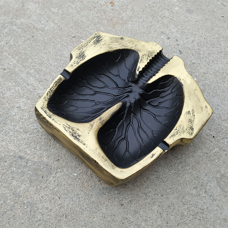 礼物男生父e亲节创意男朋友个性礼品肺型戒烟烟灰缸摆件树脂工艺