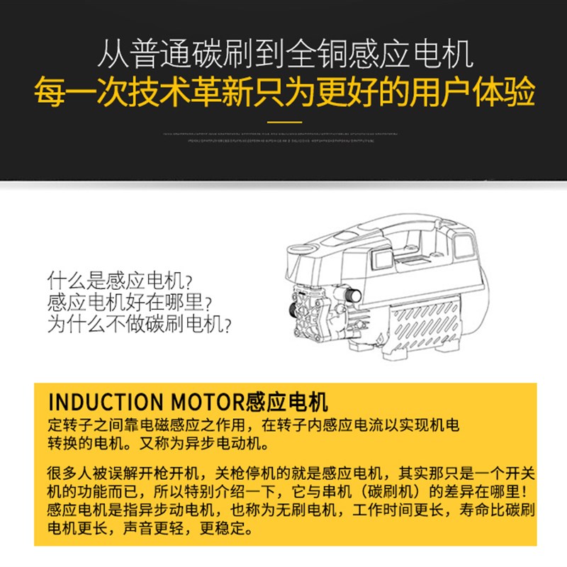 全自动高压家用洗车机220v洗车器多功能清洗机洗车刷车水泵非黑猫