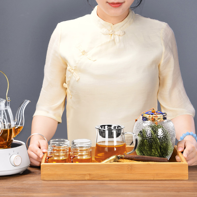 玻璃煮茶器电陶炉煮茶壶套装提梁壶家用J蒸茶小型全自动茶炉蒸茶