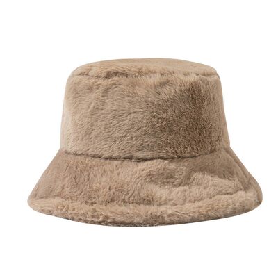 极速2021 Fashion Artificial Rabbit Fur Bucket Hat Women Autu