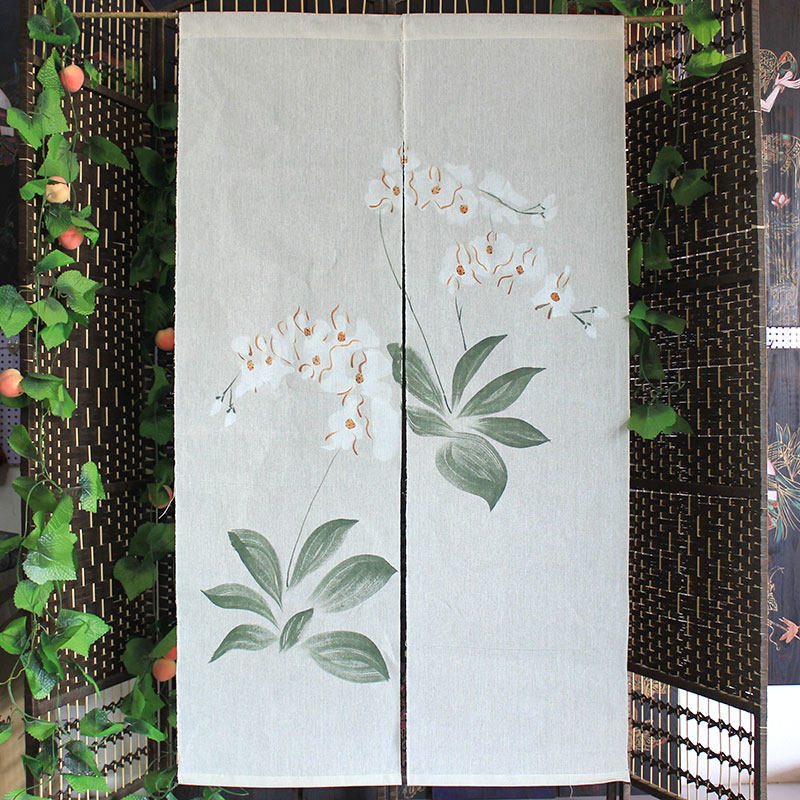 日式门帘子苎麻玄关帘卧室厨房隔断帘喷布艺绘挂帘田园风分式半帘,居家布艺,门帘,淘宝优惠券,粉丝福利购,淘宝优惠卷