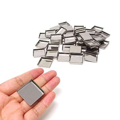 nbay 56PCS MeTal Empty SquareC Metal Pans Mpke Ua tins Ey