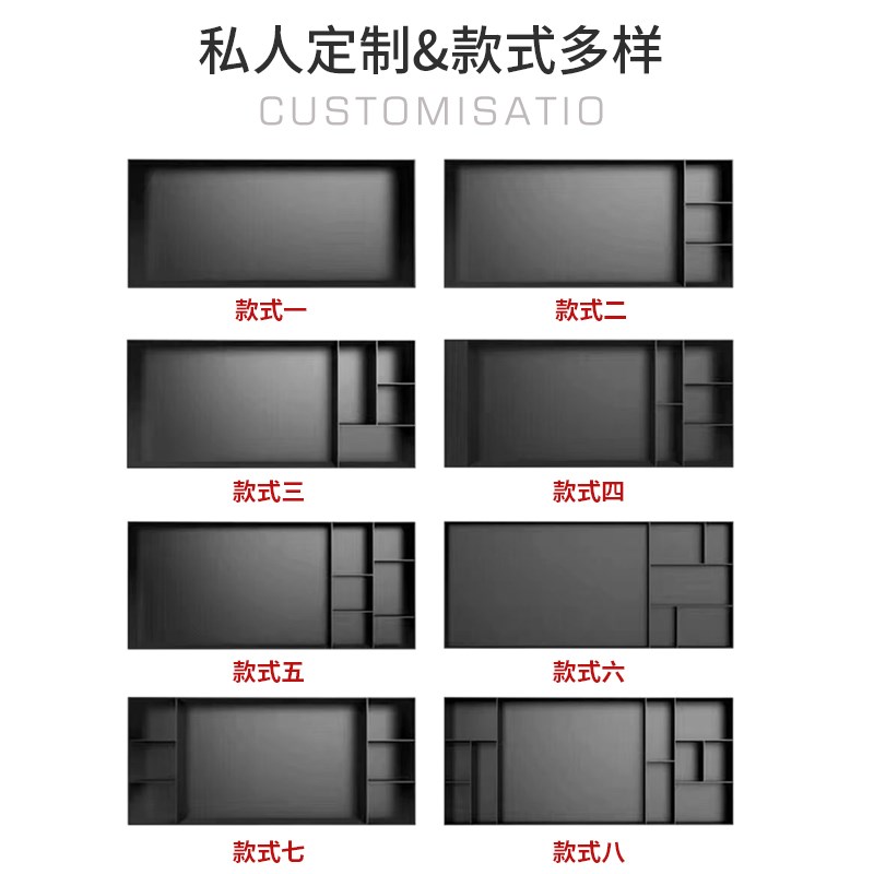 不锈钢电视壁龛嵌入式75/85/100寸客厅背景墙成品金属内嵌框定制