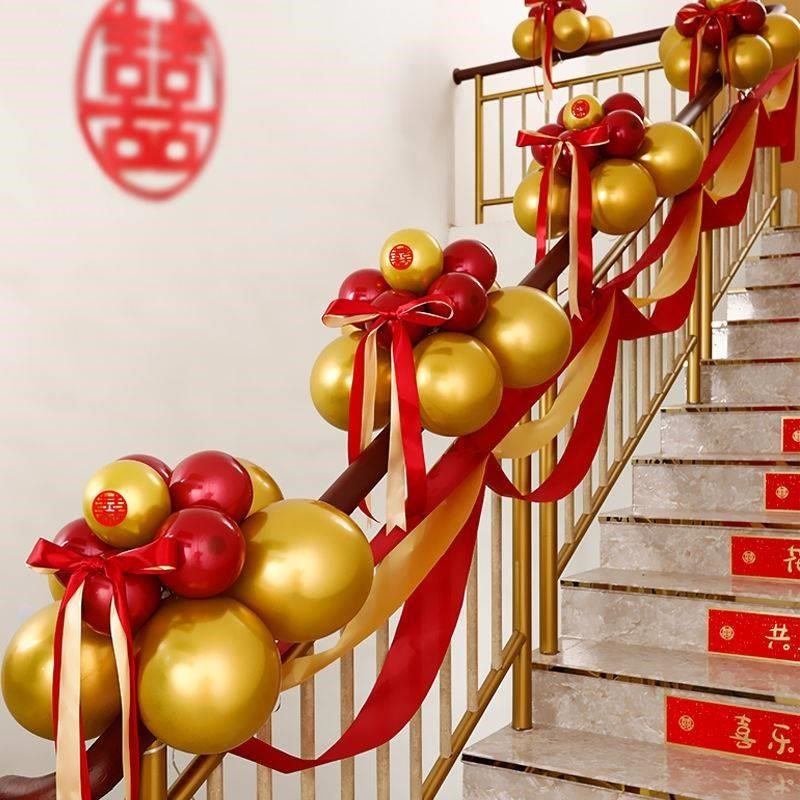 楼梯扶手装饰遮丑盖栏杆美化阳台护栏装饰结婚家庭布置装饰浪漫