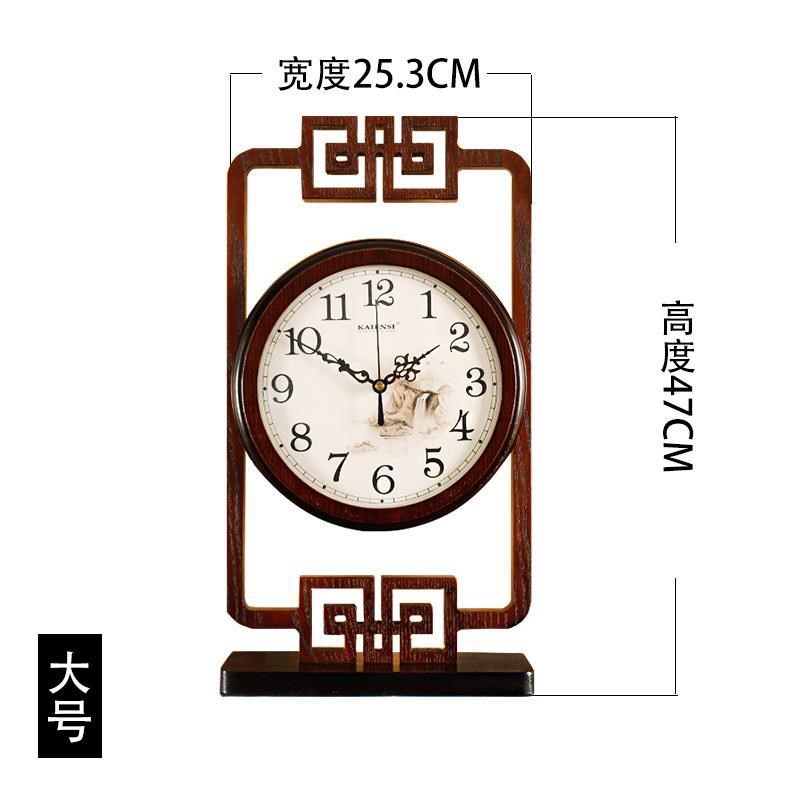 实木复古座钟桌面摆台式落地x钟表客厅台钟新中式摆放时钟家用摆