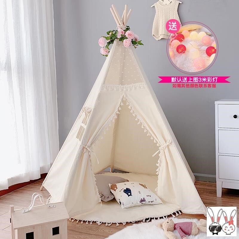 热销中儿童三角帐折收纳女室内可篷叠阳台小户型公主城堡房间屋孩