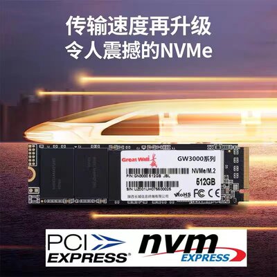 长城固态硬盘M2高速NVME接口2v56G512G1TB台式机笔记本pcie正品SS