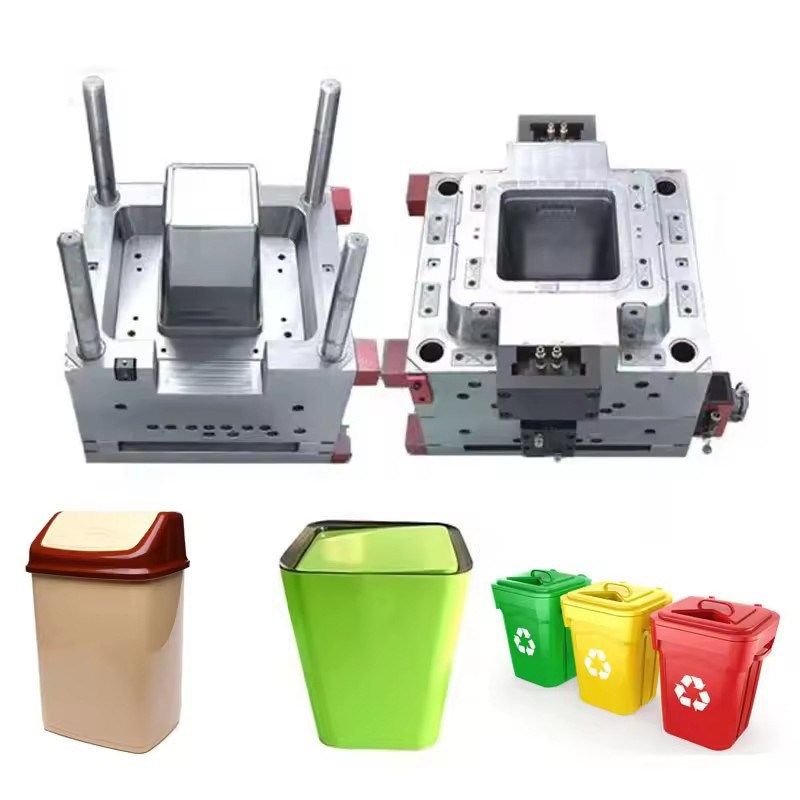 家用垃圾桶塑料模具加工脚踏翻盖厨房垃圾纸篓磨具定制壁挂分类厂
