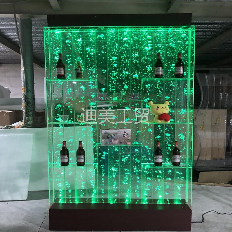 水幕墙酒柜屏风客厅鱼缸 装饰玄关隔E断流水墙 亚克力气泡墙加湿