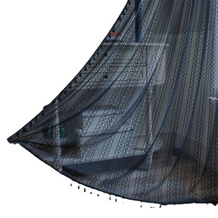 免打孔蕾丝门帘玄关隔断帘新中式纱帘窗帘美式窗纱不透法式高级感