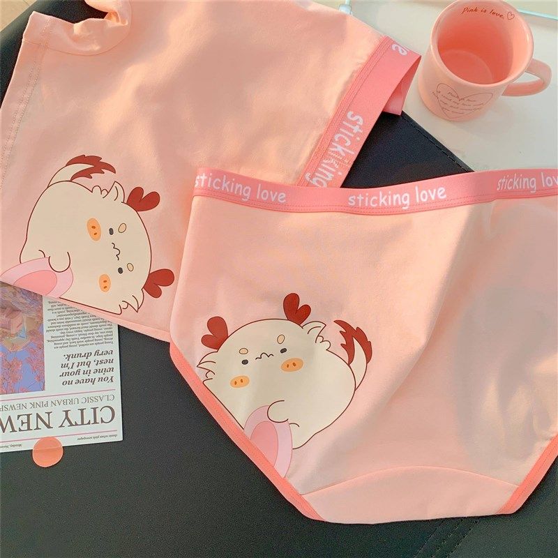 【情侣款】生肖贴贴* 情侣内裤一男一女粉色卡通可爱本命年,女士内衣/男士内衣/家居服,女三角裤,淘宝优惠券,粉丝福利购,淘宝优惠卷