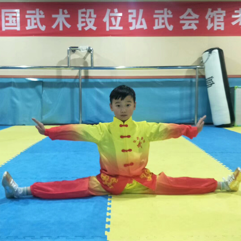 儿童武术表演服男女太极服少儿功夫服装训练服学生演出衣服中国风