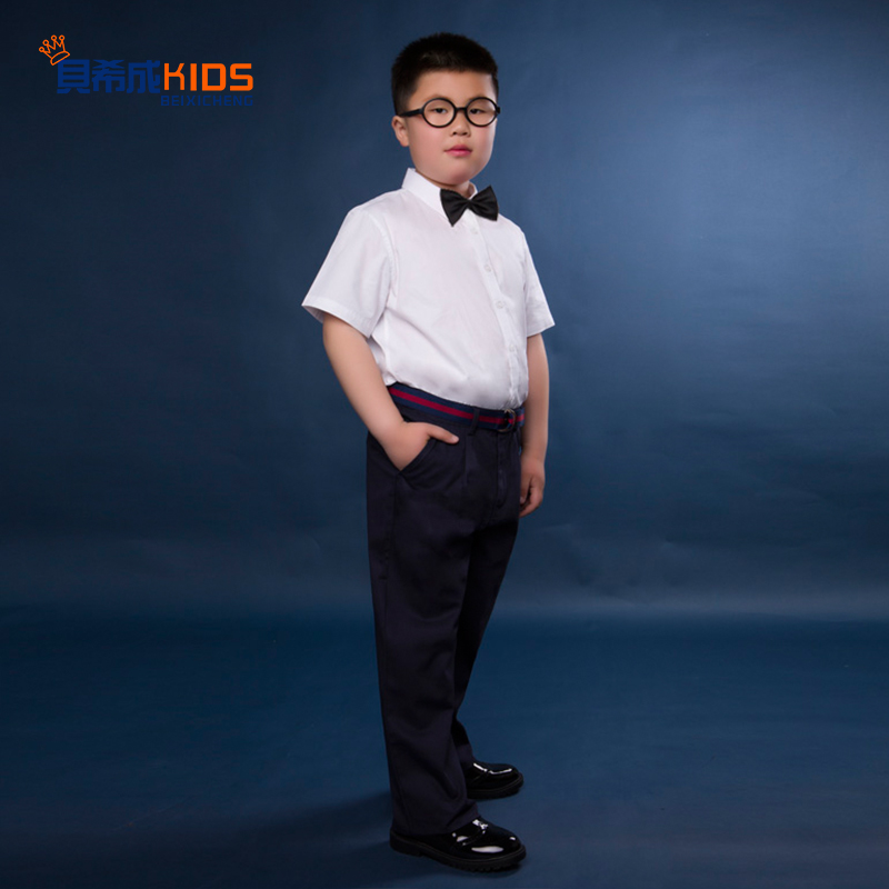 胖童礼服套装男童加大版婚礼花童演出礼服主持人表演服校服班服夏