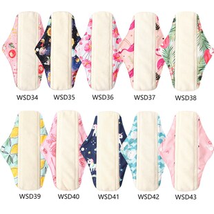 6Pcs/10Pcs Women Washable Panty Liner Sanitary Pads Absorbe