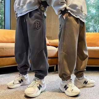 男童秋款裤子休闲裤童装大童男孩长裤卫裤儿童冬款加厚运动裤束脚