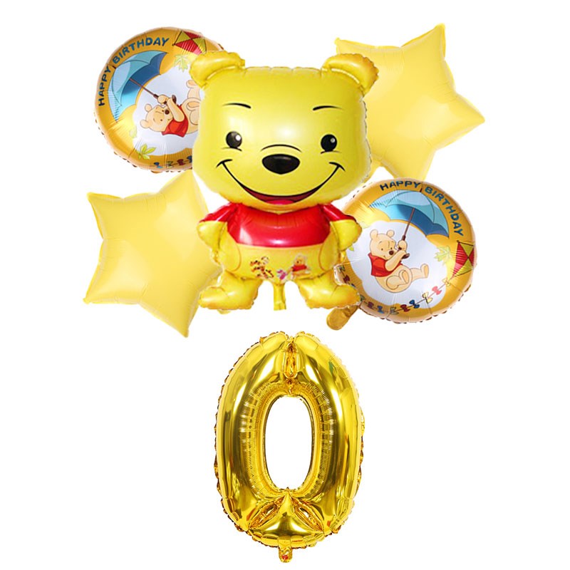 Winnie the Pooh Yellow Balloon Set Birthday Party Decoratio