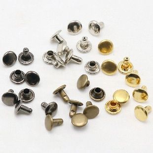 Stud Sets Nail Cap Double 极速10 Metal Rivets 12mm Round 6mm