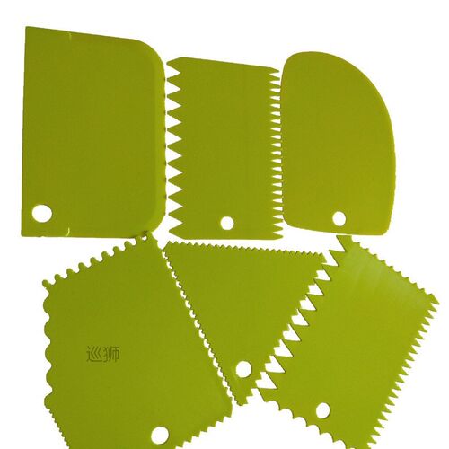 热销6 PCs/set Plastic Cake Cream Scraper Spatula Pastry Cutt