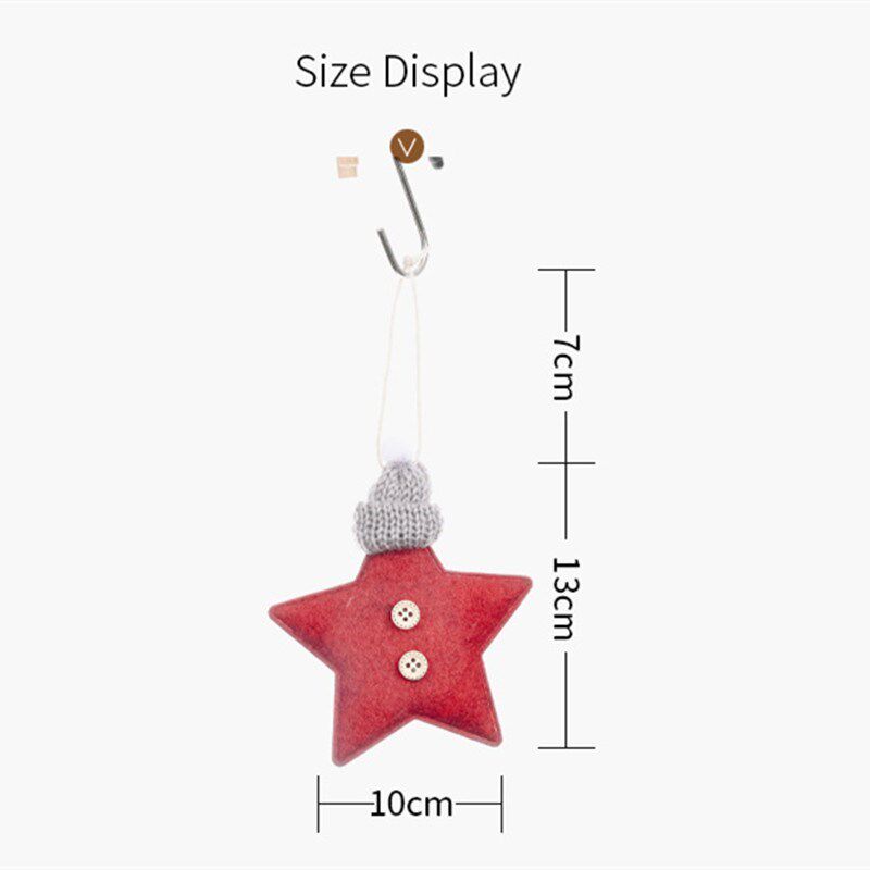 Christmas Felt Star Christmas Tree Decorations Hanging Penda