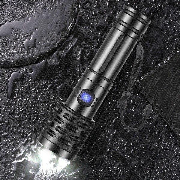 速发10W LED Long Distance Flashlight Zoomable Outdoor Lighti