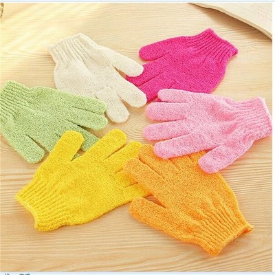 2/5pcPeeling Exfoliating Gloves Shower Body Brush Fingers B
