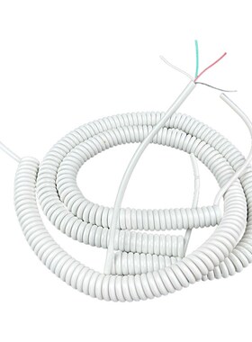 白色弹簧线2芯1.5平3芯4芯5芯6芯89芯螺旋O线伸缩电缆线弹簧电源