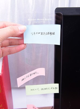 Transparent Computer Side Plastic Moniter Memo Pad Card Hold