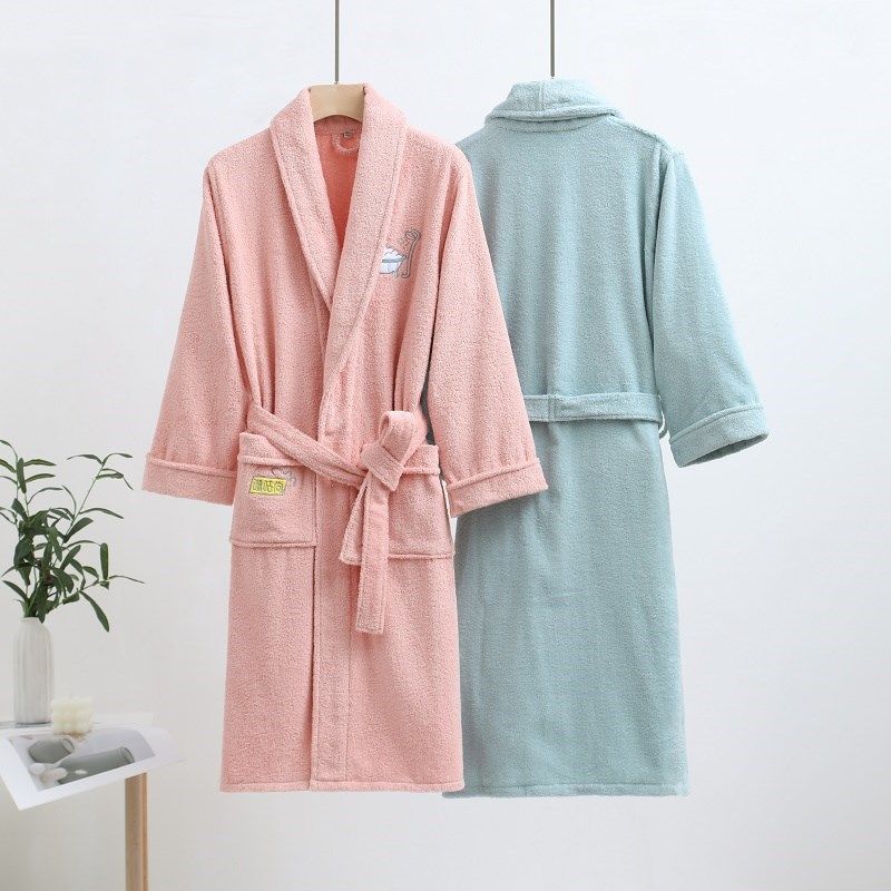 儿童浴袍毛巾料秋冬加厚大小童洗澡浴衣长款卡通宝宝睡袍吸水