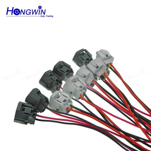 Pair 2 Pin Ignition Coil Connector Plug Cable Wire Harness F