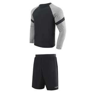 冲浪游泳衣分体温泉泳装 泳衣胖子300斤速干潜水服五分裤 男士 大码