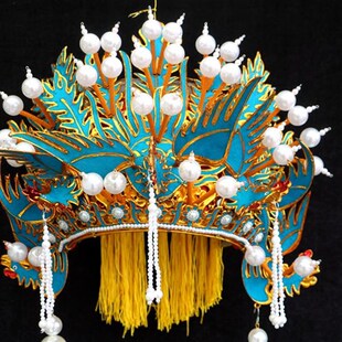 京剧豫剧演出道具戏曲老旦帽子盔头凤冠佘太君帽子老旦冠头饰帽子