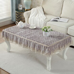 茶几桌布长方形布艺蕾丝餐桌垫客厅茶几套罩家用欧式电视柜防尘罩