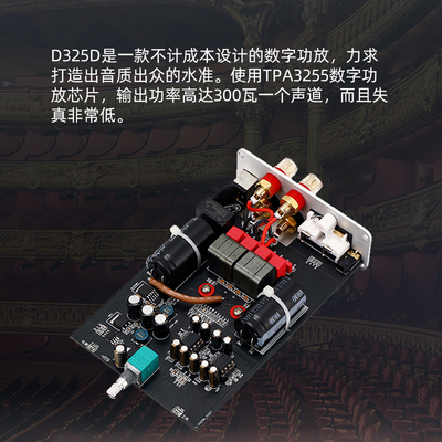 D325D TPA3255 双声道迷你 桌面 电脑 数字功放机