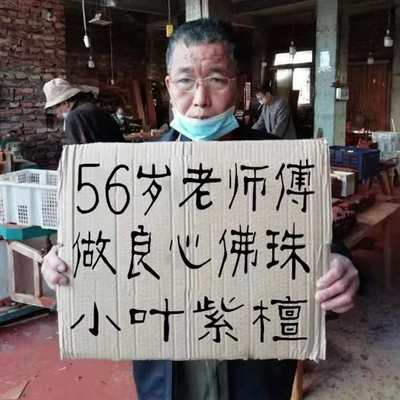 小叶紫檀手串男满金星沉香手链黑檀文玩雷击木黄花梨六字真言佛珠