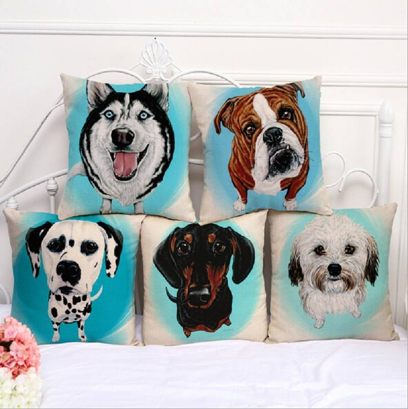 速发new arrival dog pattern european cuion home throw pillow