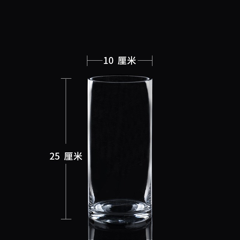 科迎特大号落地花瓶o玻璃透明摆件水养富贵竹水竹玫瑰百合插花客