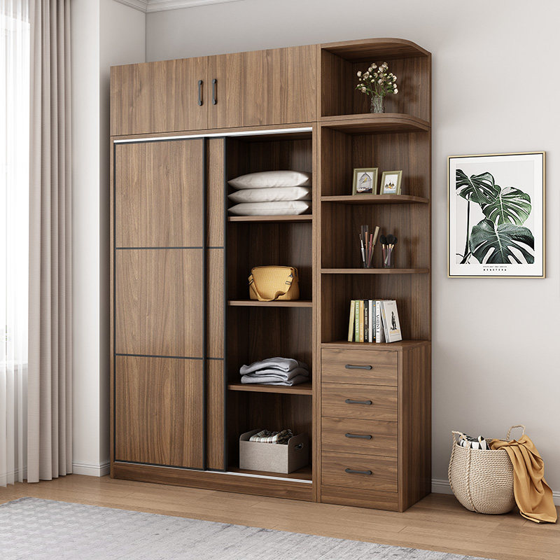 纯实木衣柜家用卧室现代简约小户型可定制衣橱推拉门生态板大衣柜,住宅家具,独立衣柜,淘宝优惠券,粉丝福利购,淘宝优惠卷